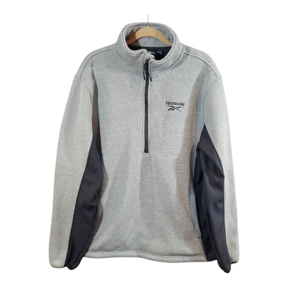 NWT Reebok Textured Heavyweight 1/2 Zip Fleece Pullover Activewear Men's XL - Picture 1 of 6
